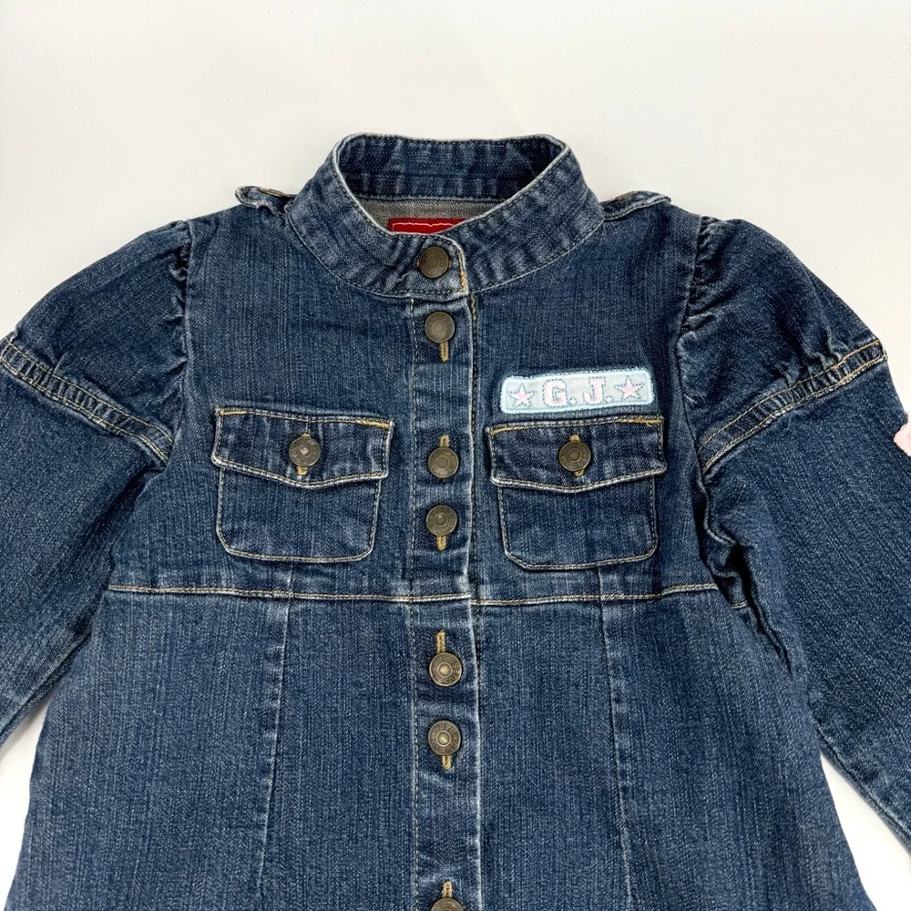 Guess Jeans Baby Girl Denim Snap‎ Button Front Dress 24 Months